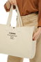 Zoozie Bags Bolsa Tote de Lona Crema